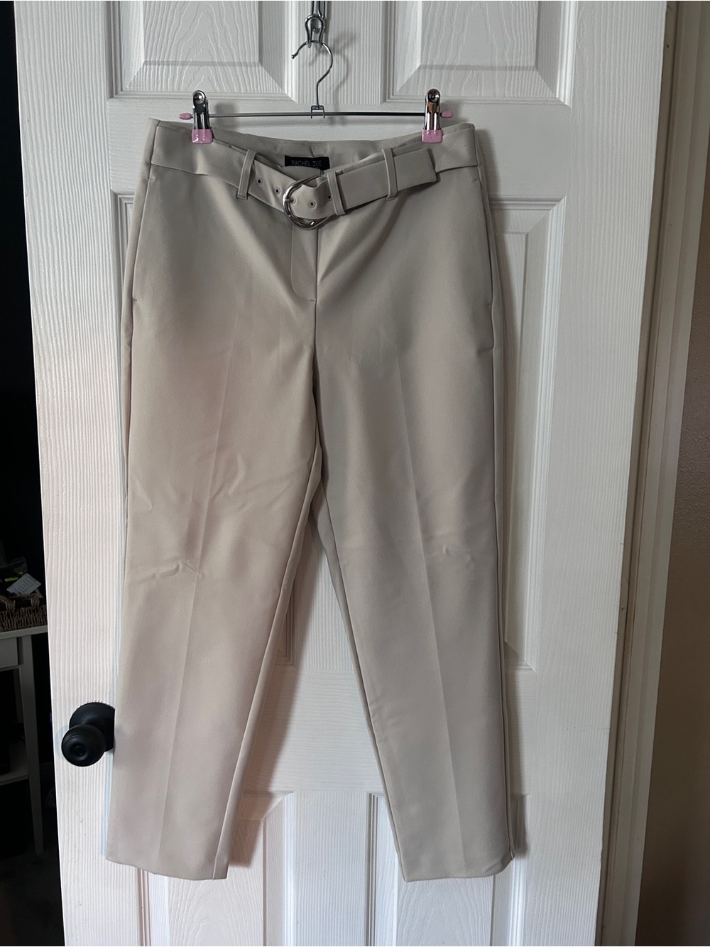 Rachel Zoe Light Beige Men's Dress Pants with Belt